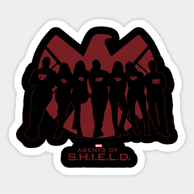 Red Silhouette Sticker by SarahMosc